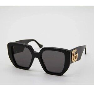 Gucci Oversized Sunglasses GG black And Gold